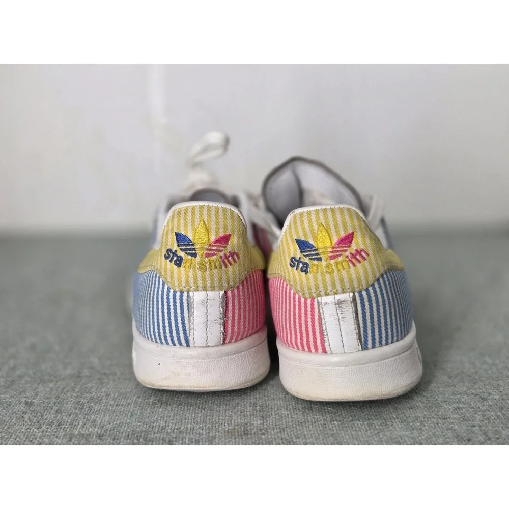 Adidas Stan Smith Pride Love Unites Sneakers Mens Sz 8.5 Rainbow Striped Shoes